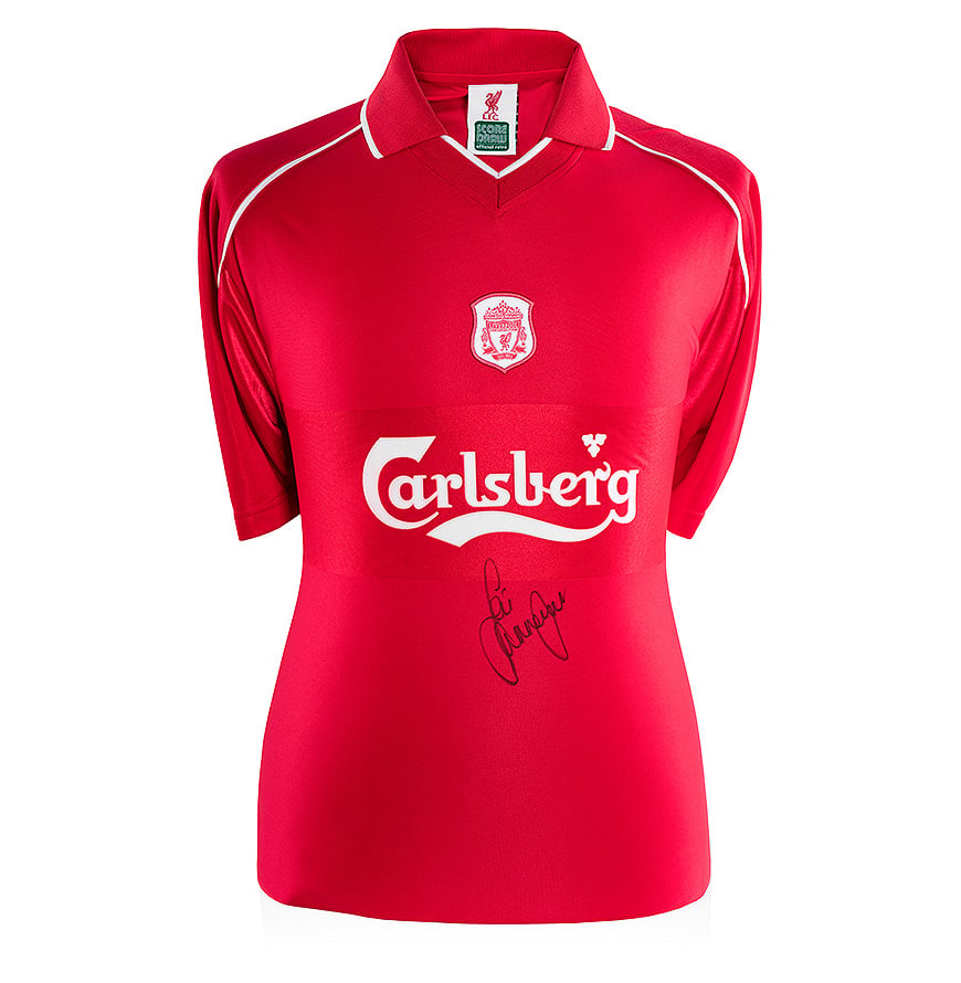 JAMIE CARRAGHER SIGNED Liverpool Shirt 2001 Treble Season Autograph jamie-carragher-signed-liverpool-shirt-2001-treble-season-autograph