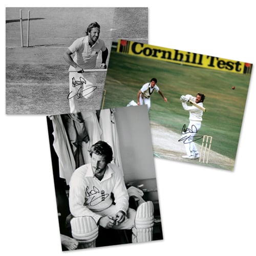 Sir Ian Botham signed cricket photos Sir Ian Botham signed cricket photos