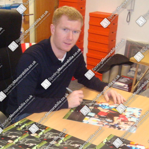 Paul Scholes & Wayne Rooney dual signed photo - United Legends 