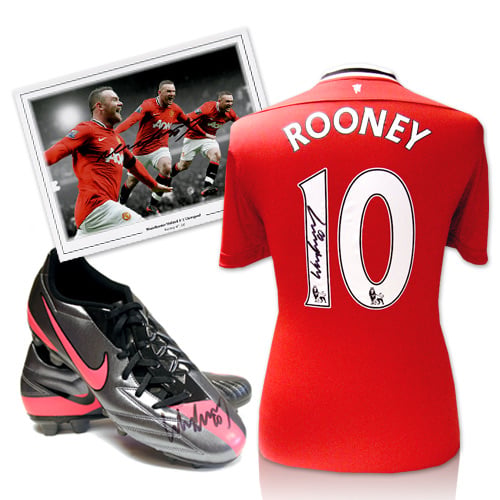 Wayne Rooney Signed Football Memorabilia