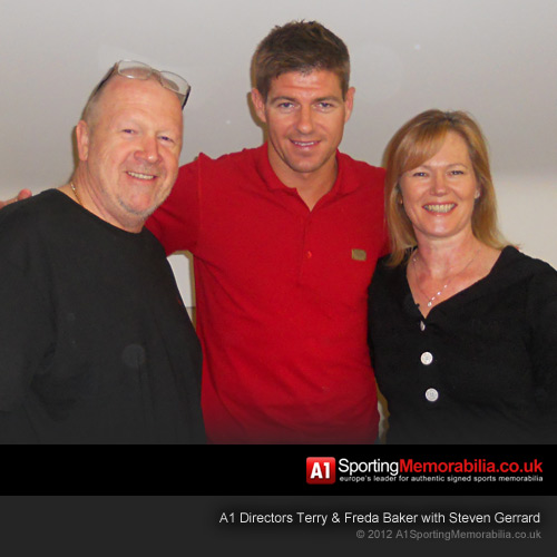 Terry & Freda Baker with Steven Gerrard Terry & Freda Baker with Steven Gerrard