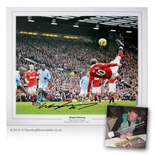 Wayne Rooney Goal of the Season - Hand Signed Autograph by Wayne Rooney