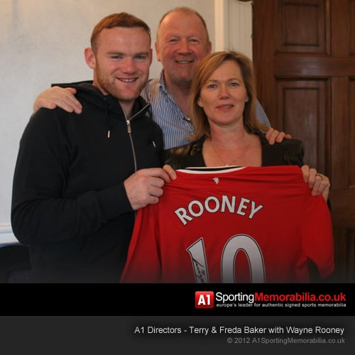 Terry & Freda Baker with Wayne Rooney