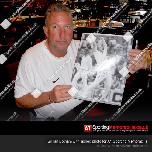 Sir Ian Botham signed photo for A1 Sporting Memorabilia Sir Ian Botham signed photo for A1 Sporting Memorabilia