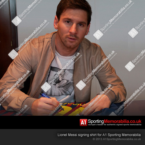 Lionel Messi Signing Shirt