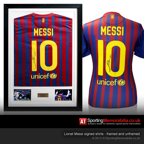 Lionel Messi Signed Barcelona Shirts