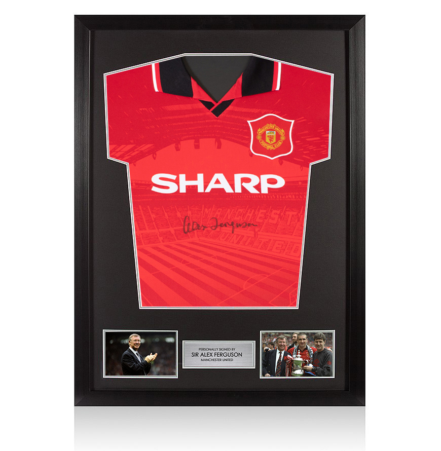 Framed Sir Alex Ferguson Signed Manchester United Shirt - 1996, Home