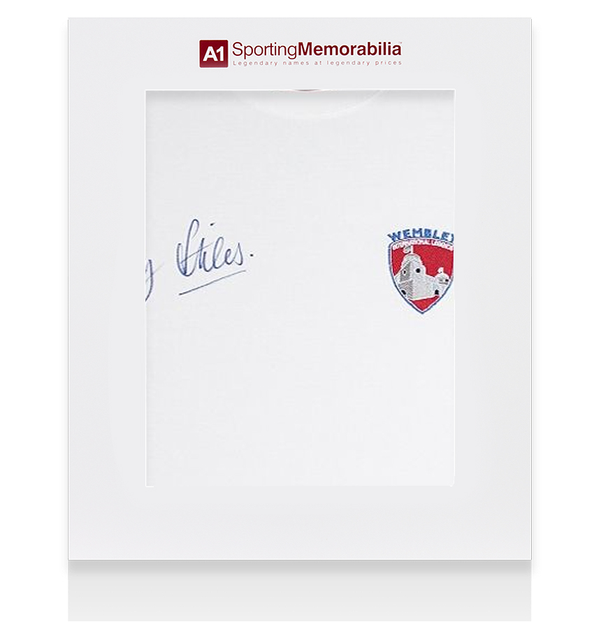 Nobby Stiles Signed Shirt - Wembley Legends - Gift Box