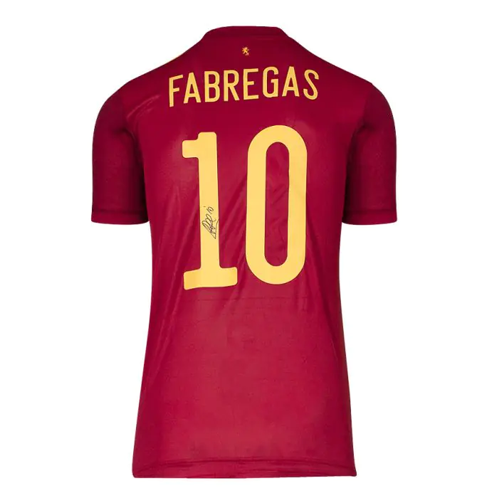  スペイン代表 FABREGAS 10 選手支給品 Cesc Fabregas Signed Spain Shirt - 2020-21, Number 10 - Gift Box
