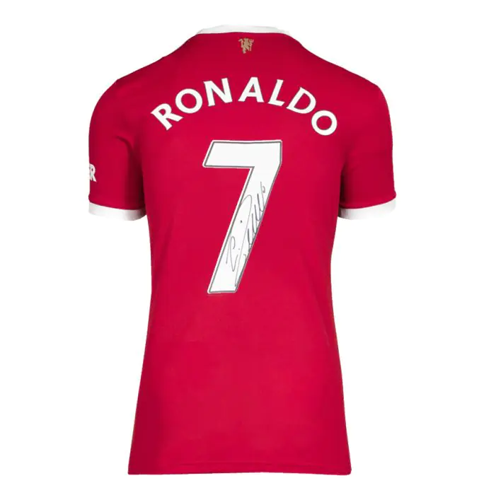 Framed Cristiano Ronaldo Signed Manchester United Shirt - 2021-22