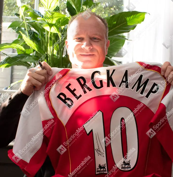 Dennis Bergkamp Signed Arsenal Shirt - 2004-2005, Number 10