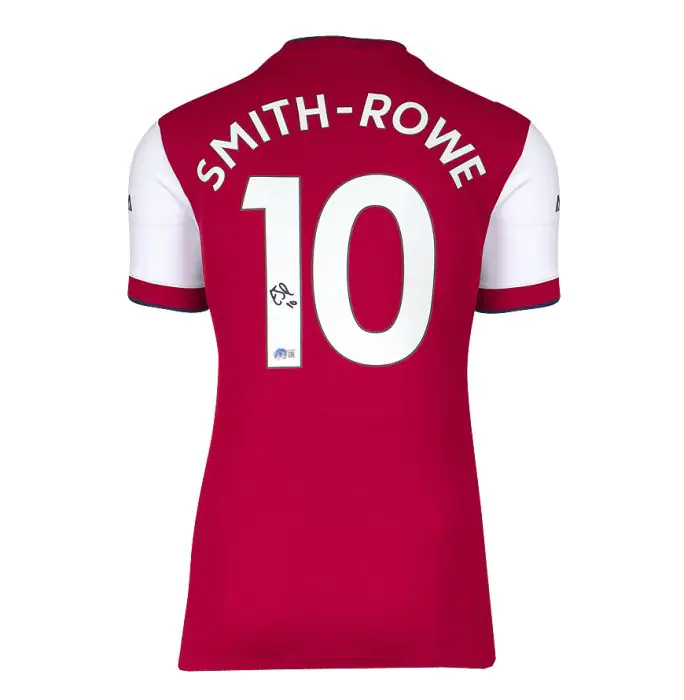 Framed Emile Smith Rowe Signed Arsenal Shirt - 2021/2022, Home