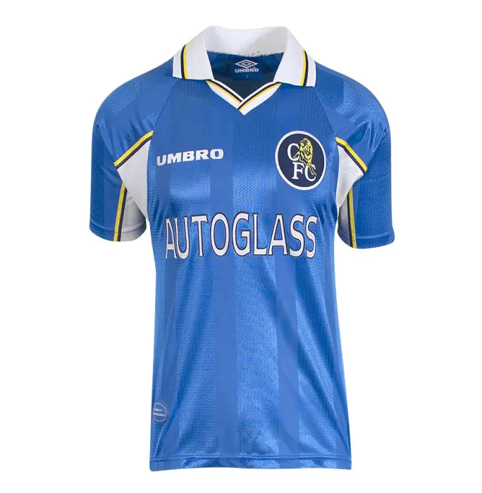 Chelsea FC Umbro シャツ Framed Gianfranco Zola Signed Chelsea Shirt - Umbro 1997-99