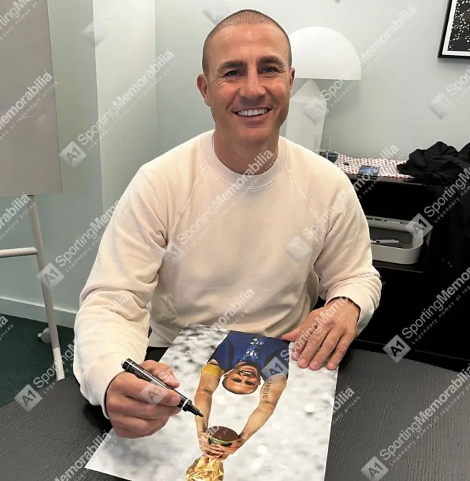 Framed Fabio Cannavaro Signed Italy Photo - 2006 FIFA World Cup