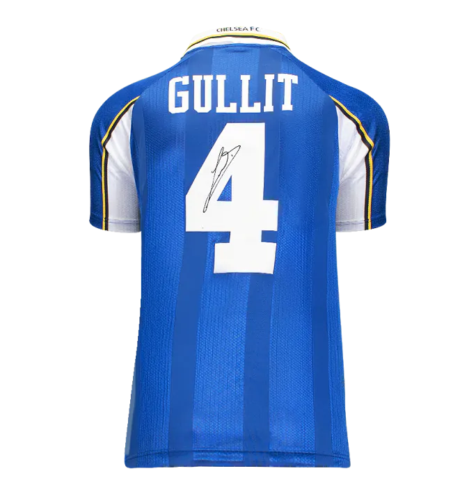 Framed Ruud Gullit Signed Chelsea Shirt: 1998-99 - Panoramic