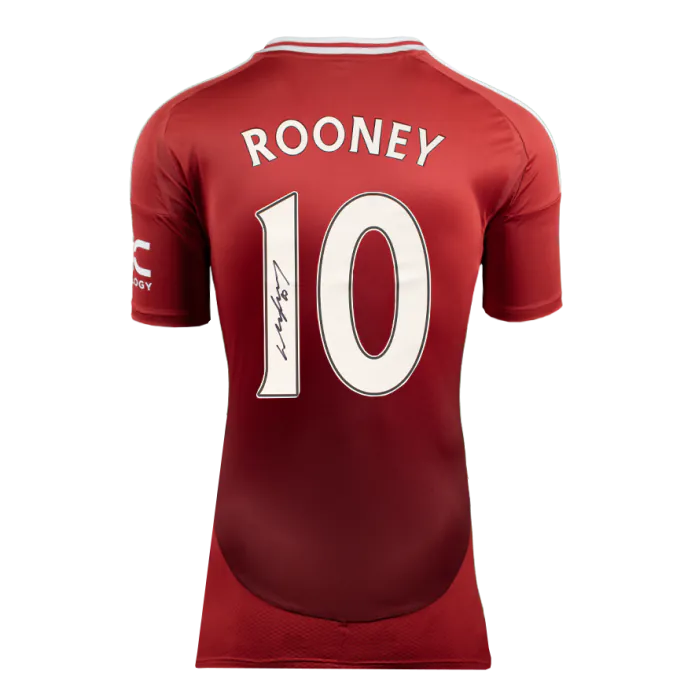 Framed Wayne Rooney Signed Manchester United Shirt: Hall of Fame