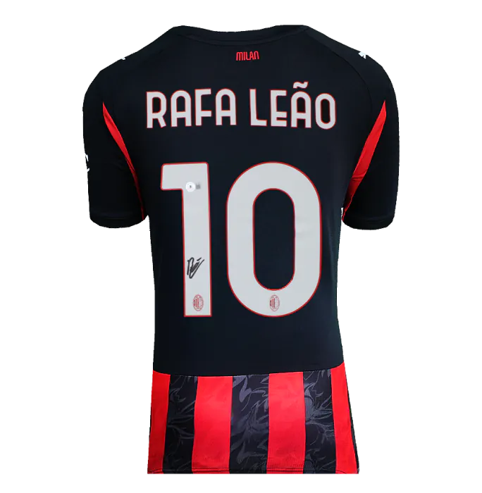 Framed Rafael Leao Signed AC Milan Shirt: 2025-26 - Premium