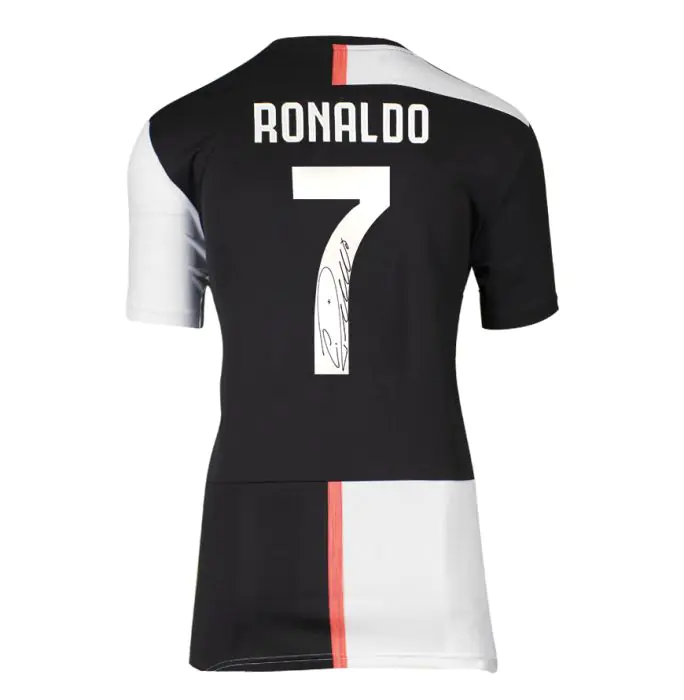 Framed Cristiano Ronaldo Signed Juventus Shirt - Home, 2019-2020