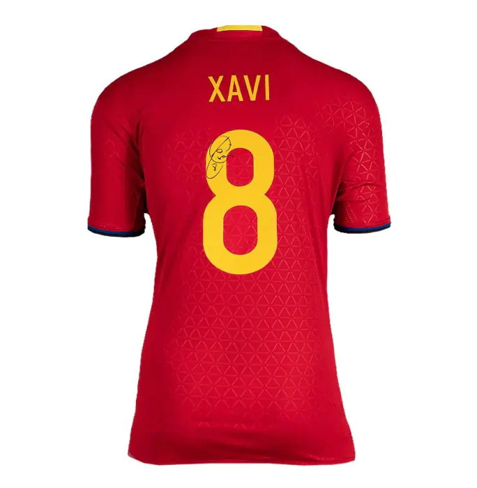 Xavi Signed Spain 2016-17 Shirt - Number 8 - Genuine Signed Sports