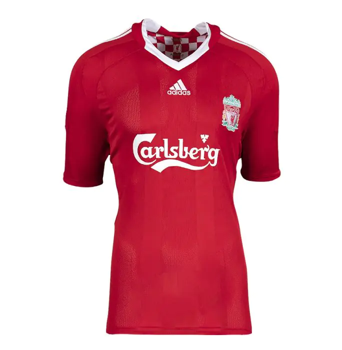 Dirk Kuyt Signed Liverpool Shirt - 2008-2010, Home, Number 18