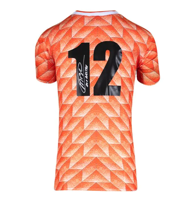 Framed Marco van Basten Signed Netherlands Shirt - 1988, Number 12