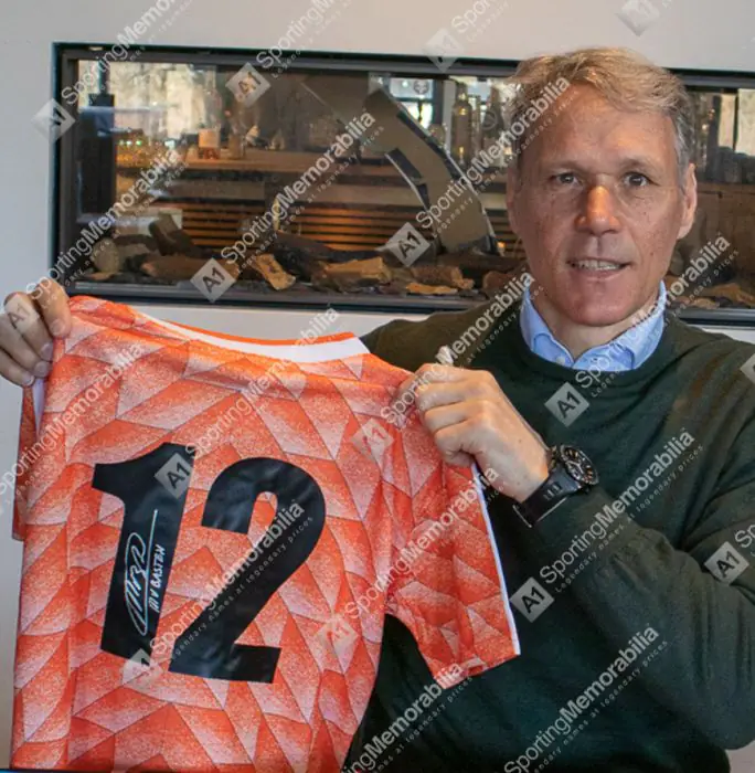 Marco van Basten Signed Netherlands Shirt - 1988, Number 12
