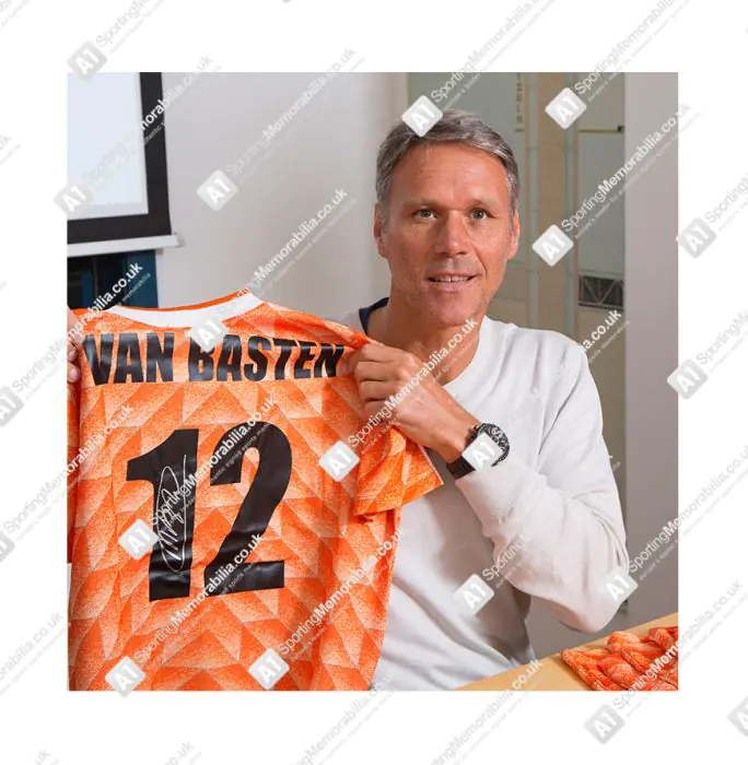 Marco van Basten Signed Netherlands Shirt - Number 12 - Genuine