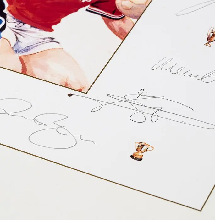 Multi Signed Manchester United Artwork Print - The Ferguson Years