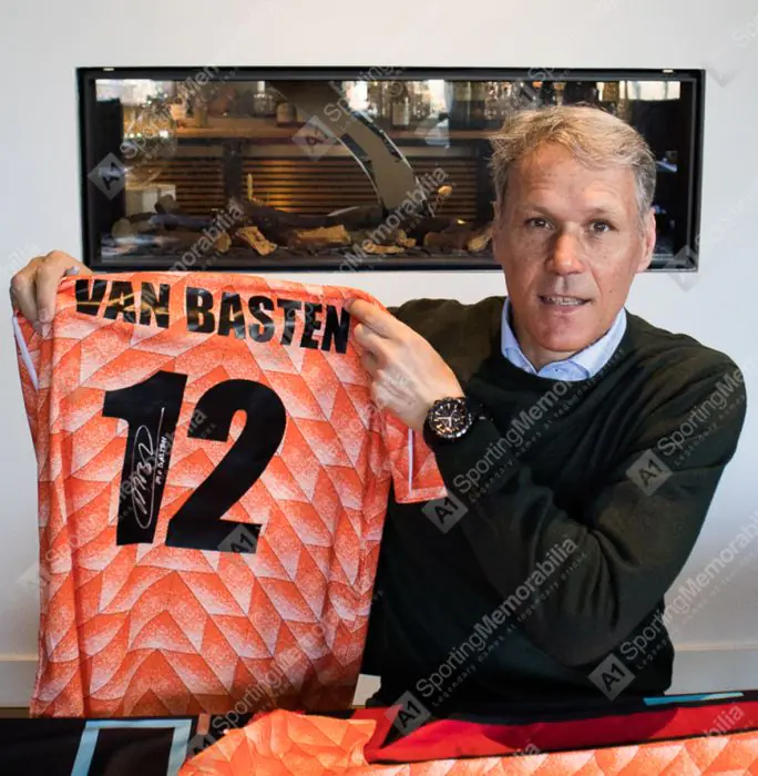 Marco van Basten Signed Netherlands Shirt - 1988, Number 12