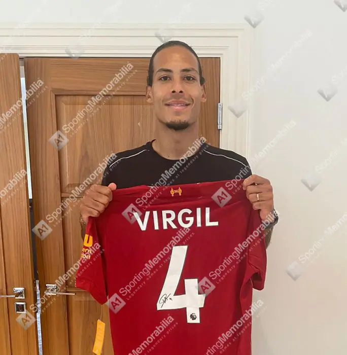 Virgil Van Dijk Signed Liverpool 2019/20 Shirt - Number 4