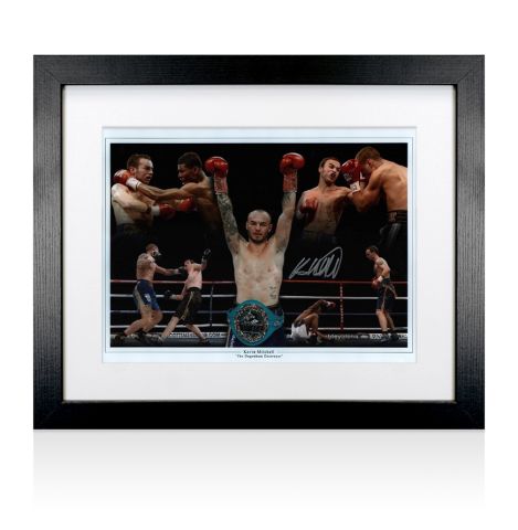 Framed Kevin Mitchell Signed Photo - 'The Dagenham Destroyer' Montage 
