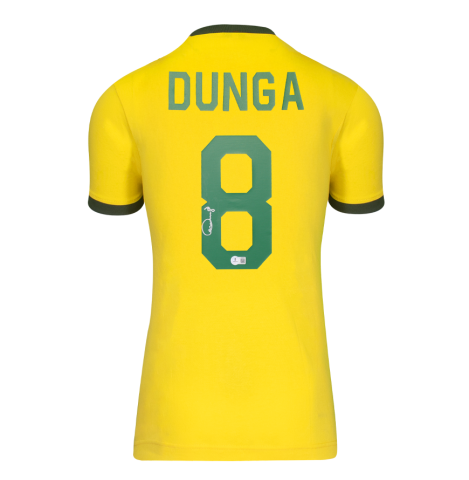 Dunga Back Signed Brazil Retro Shirt