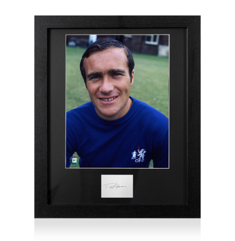Framed Ron Harris Signed Card - Chelsea Legend