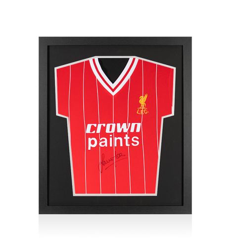 Framed Sammy Lee Signed Liverpool Shirt - 1982 - Compact