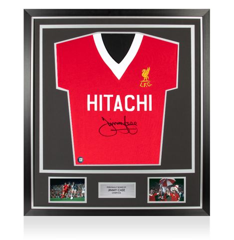 Framed Jimmy Case Signed Liverpool Shirt - 1978 - Premium
