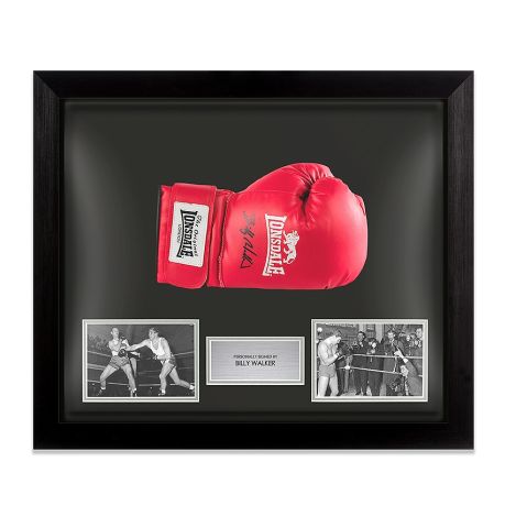 PRE-FRAMED Billy Walker Signed Autograph Boxing Glove - Lonsdale 