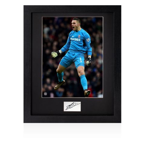 Framed Jack Butland Signed Card - Stoke City