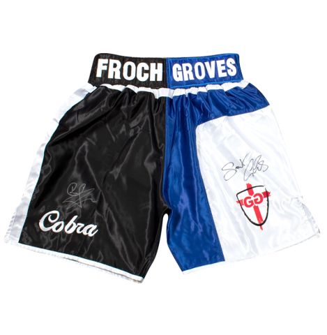 Carl Froch & George Groves Signed Boxing Trunks - Froch Vs Groves