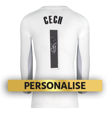 PRE-ORDER Petr Čech Signed and Personally Dedicated Chelsea Home Shirt