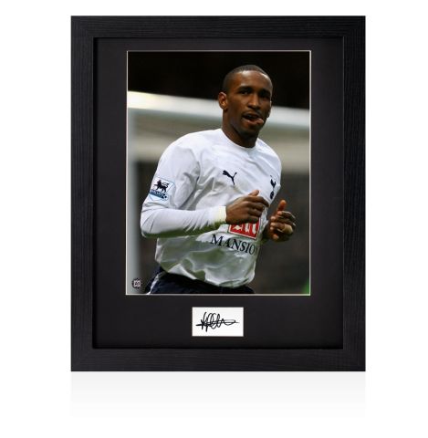 Framed Jermaine Defoe Signed Card - Tottenham Hotspur