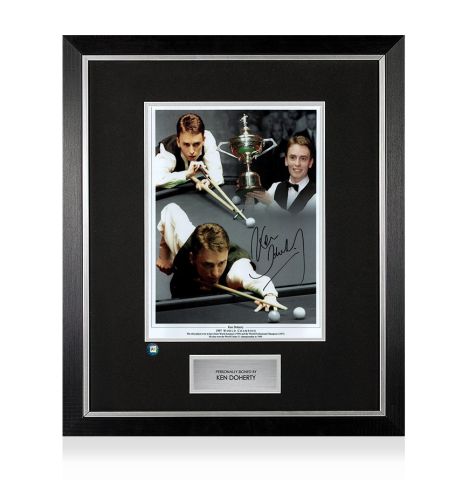 Premium Framed Ken Doherty  Signed Photo - 1997 Snooker World Champion Montage