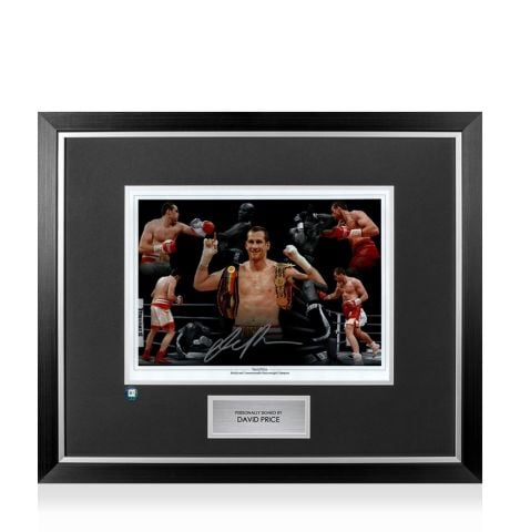 Premium Framed David Price Signed Photo - British Heavyweight Champion Montage