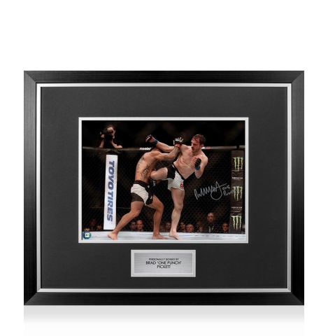 Premium Framed Brad 'One Punch' Pickett Signed Photo - UFC Fight