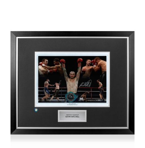 Premium Framed Kevin Mitchell Signed Photo - 'The Dagenham Destroyer' Montage 