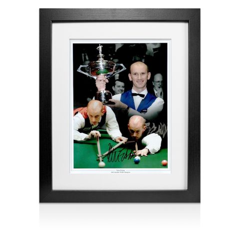 Framed Peter Ebdon Signed Photo - 2002 Snooker World Champion - Montage