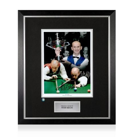 Premium Framed Peter Ebdon Signed Photo - 2002 Snooker World Champion - Montage