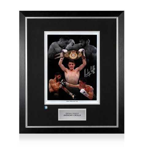 Premium Framed Anthony 'Million Dolla' Crolla Signed Photo - Boxing Montage 