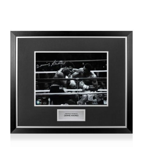 Premium Framed Dennis Andries Signed Photo - Black/White