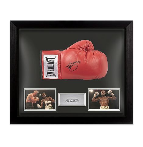 PRE-FRAMED Joshua Buatsi Signed Boxing Glove - Bubble Framed