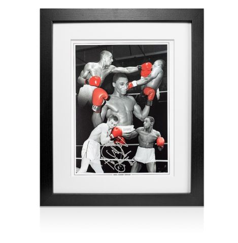Framed Herol 'Bomber' Graham Signed Photo - Boxing Montage